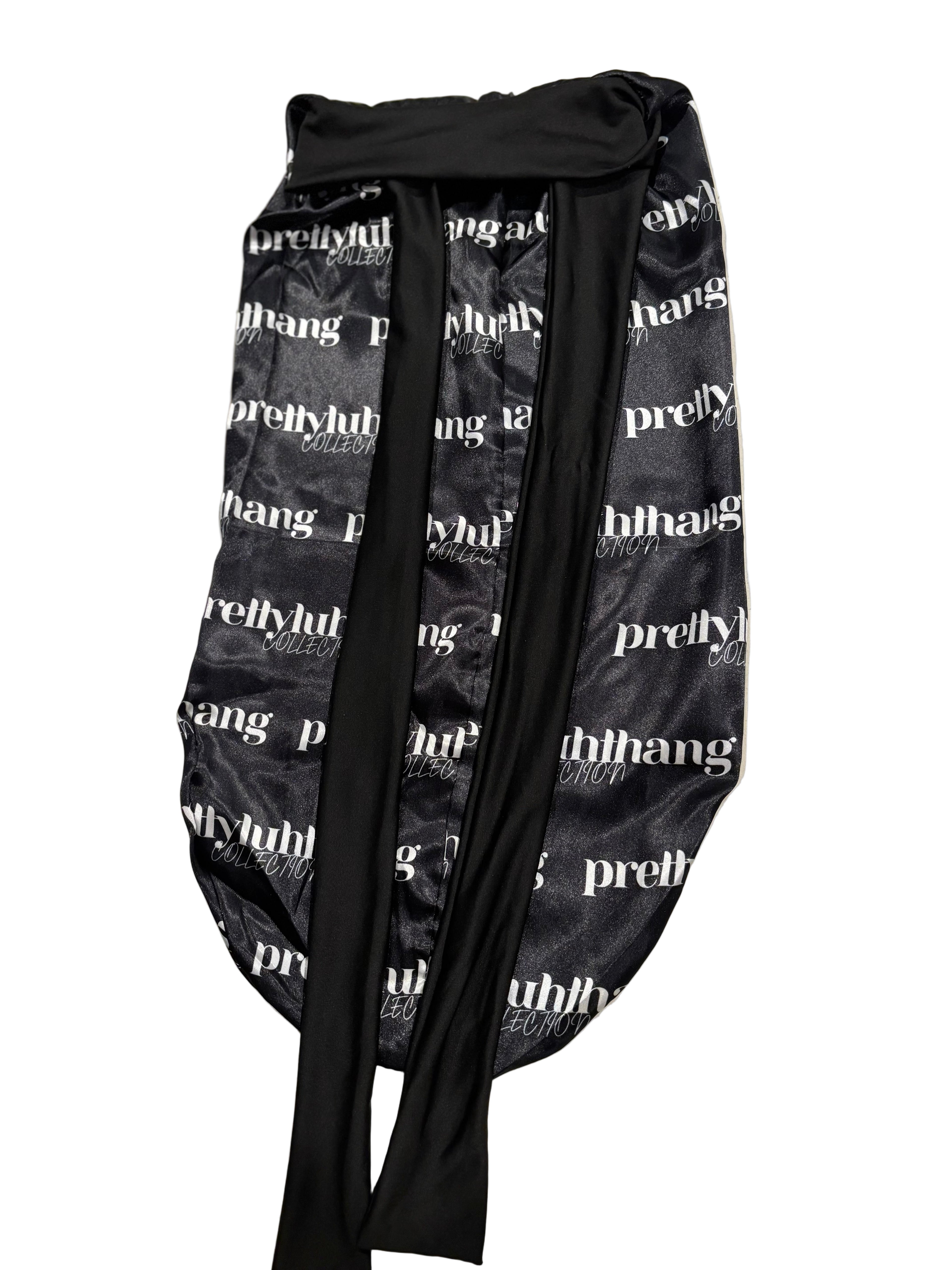 Long black/white bonnet